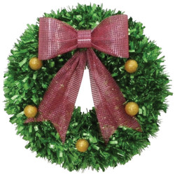 Youngcraft 18 In. Green Tinsel Wreath W18-BB33 Pack of 4