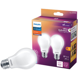 Philips 2pk 60w A19 Sw Led Bulb 573436