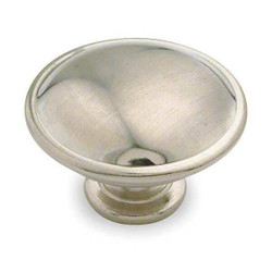 Manufacturer Varies Cabinet Knob, 1 1/4 in Dia, Satin Nickel 1XNR4