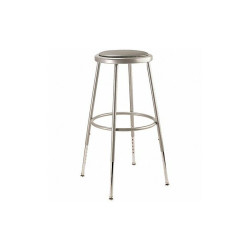 National Public Seating Round Stool,Adjustable Legs,Gray,25"H 6424H