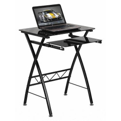 Flash Furniture Office Desk,Overall 23-41/64"W,Black Top NAN-CP-60-GG