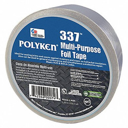 Polyken Foil Tape,1 7/8 in x 50 1/4 yd,Aluminum 337