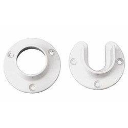 Knape & Vogt Pole Socket,Steel,White CD-0010-WT