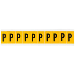 Brady Letter Label,P,1-1/2in.Hx7/8in.W 1530-P