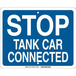 Brady Railroad Sign,12 in x 15 in,Blue,English 134191