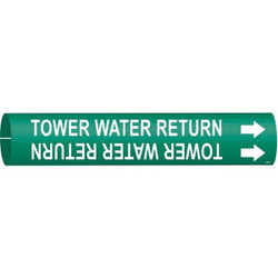 Brady Pipe Marker,Tower Water Return,7/8in H 4143-B