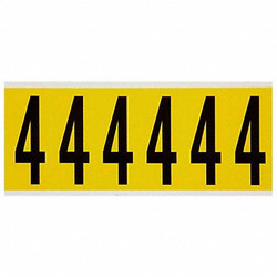 Brady Number Label,4,1-1/2 in. W x 3-1/2 in. H 3450-4