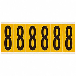 Brady Number Label,8,1-1/2 in. W x 3-1/2 in. H 1550-8