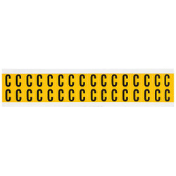 Brady Letter Label,C,3/4in.Hx9/16in.W,Vinyl 1520-C