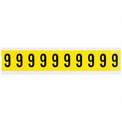 Brady Number Label,9,1-1/2in.Hx7/8in.W 3430-9