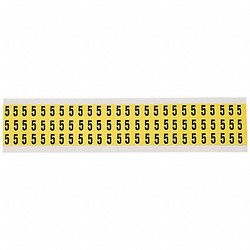 Brady Number Label,5,Blk On Yllw,1/2inH 3410-5