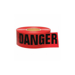 Manufacturer Varies Barricade Tape, Red, 1,000 ft L, 3 in 91201