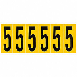 Brady Number Label,5,1-1/2 in. W x 3-1/2 in. H 1550-5