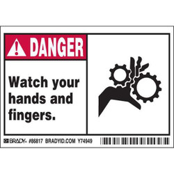 Brady Label,3 1/2 inx5 in,Polyester,PK5 86817