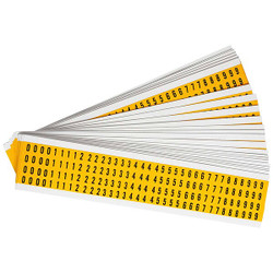 Brady Number Kit,0 Thru 9,3/8"x1/4",PK25 1500-# KIT