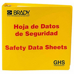 Brady Binder,Right to Know Safety Data Sheet 121186