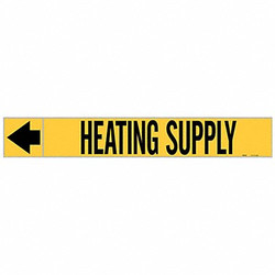 Brady Pipe Mrkr,Heatng Supply,1in H,8in W 20436