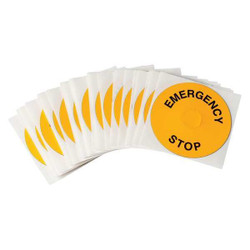 Brady LegndPlatLabel,EmergencyStp,Blk/Ylw,PK25 THTEP-248-593YL