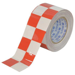 Brady Floor Tape,Red/White,3 inx100 ft,Roll 121917