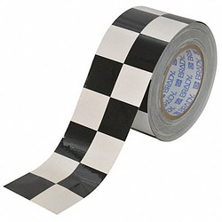 Brady Floor Tape,Black/White,3 inx100 ft,Roll 121914