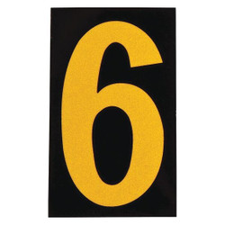 Brady Reflective Numbers And Letters,6,PK25 5000-6