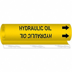 Brady Pipe Marker,Hydraulic Oil,5 in H,8 in W 5711-O