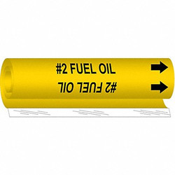 Brady Pipe Marker,#2 Fuel Oil,5 in H,8 in W 5693-O