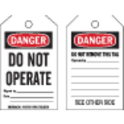 Brady Danger Tag,Do Not Operate,PK10 145768