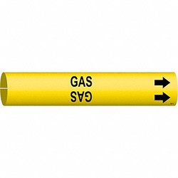 Brady Pipe Marker,Gas,2 in H,2 in W 4067-C