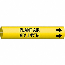 Brady Pipe Marker,Plant Air,13/16in H,4/5in W 4108-A