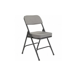 National Public Seating Folding Chair,Fabric,32in H,Black,PK2 3212