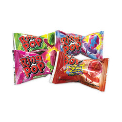 Bazooka® Ring Pop Lollipops, Assorted Flavors, 0.5 oz, 40 Piece Tub BCBG26212