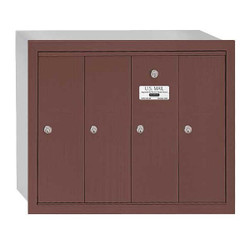 Salsbury Industries Vertical Mailbox,4 Doors,Bronze 3504ZRU