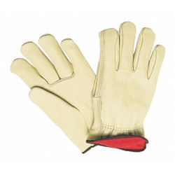 Mcr Safety Leather Gloves,Beige,L,PK12 3250L