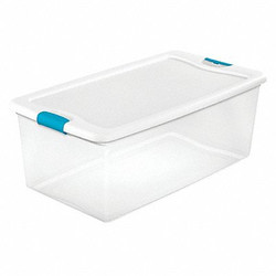 Sterilite Storage Tote,Clear/White,Polypropylene  14998004