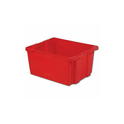 Lewisbins Stk and Nest Ctr,Red,Solid,Polyethylene SN3024-15 Red