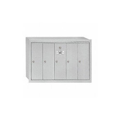 Salsbury Industries Vertical Mailbox,5 Doors,Alum 3505ARU