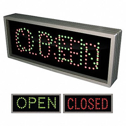 Tapco LED Parking Sign,Open/Closed,7" x 18" 108968