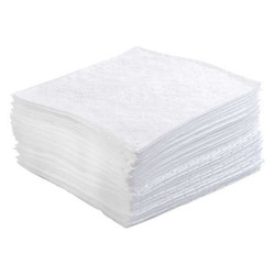 Brady Spc Absorbents Absorb Pad,Oil-Based Liquids,White,PK50 OP50