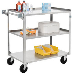 Global Industrial Stainless Steel Utility Cart 500 lb. Capacity 27-5/8""L x 16-3