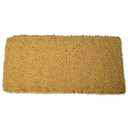 Coco Mat, 18 in W, 30 in L, Densely Woven Fibers, Natural Tan