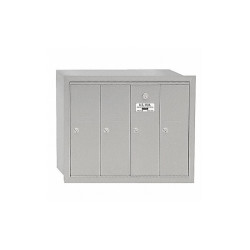 Salsbury Industries Vertical Mailbox,4 Doors,Alum 3504ARU