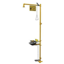 Bradley Drench Shower With Eyewash,Yellow  S19314AC