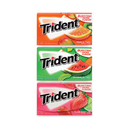 Trident® Sugar-Free Gum, Fruit Variety, 14 Pieces/Pack, 20 Packs/Carton 0