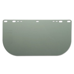 F10 PETG Economy Face Shields, Medium Green, 15 1/2 in x 8 in x 0.04 in