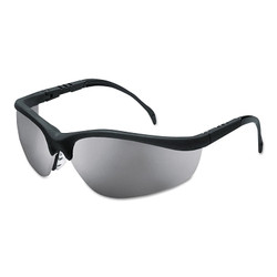Klondike Protective Eyewear, Silver Mirror Lens, Duramass HC, Black Frame