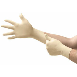 Ansell Disposable Gloves,Latex,Natural,M,PK100 69-210