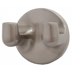 Taymor Bathroom Hook,Zinc,Satin,2 1/8 in W 04-SN8402