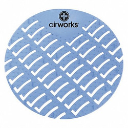 Air Works Urinal Screen,Round,Blue,Eucalyptus,PK60 AWUS001