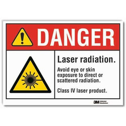 Lyle Laser Area Danger Rflctv Label,3.5inx5in LCU4-0053-RD_5x3.5